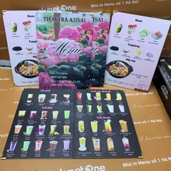 Menu tiệm trà