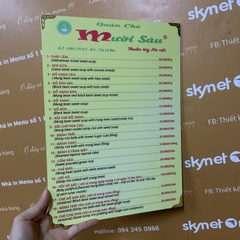 Menu quán chè