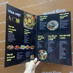 Menu giấy nilon