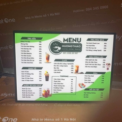 Menu quán nước