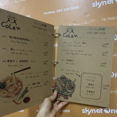 Menu nhà hàng, quán ăn