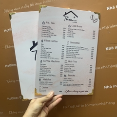 Menu khung gỗ