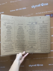 Menu khung gỗ