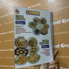 Menu quyển lò xo ép Plastic