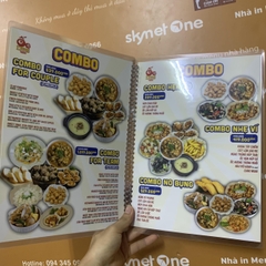 Menu quyển lò xo ép Plastic