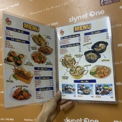 Menu quyển lò xo ép Plastic