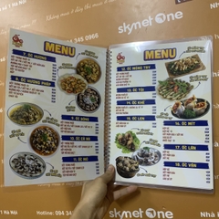 Menu quyển lò xo ép Plastic