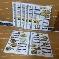 Menu quyển lò xo ép Plastic