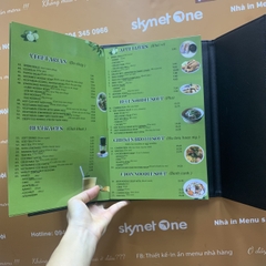 Menu bìa da gập 2 cánh