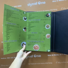 Menu bìa da gập 2 cánh