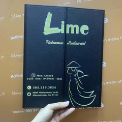 Menu bìa da gập 2 cánh