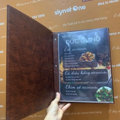 Menu bìa da nâu