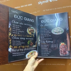Menu bìa da nâu
