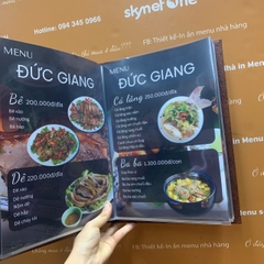 Menu bìa da nâu