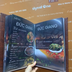 Menu bìa da nâu