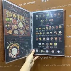 Menu bìa da nâu