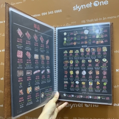 Menu bìa da nâu