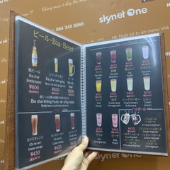 Menu bìa da nâu
