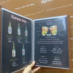 Menu bìa da nâu