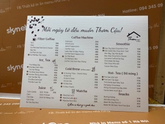 menu cafe