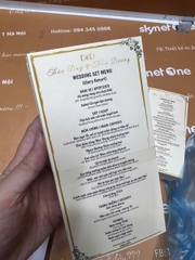menu thiệp cưới