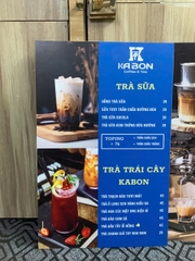 menu cafe
