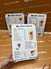menu trà sữa