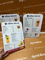 menu trà sữa
