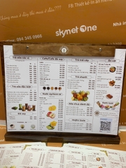 menu trà sữa