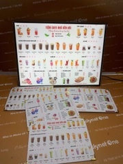 menu trà sữa