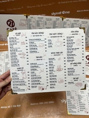 menu trà sữa