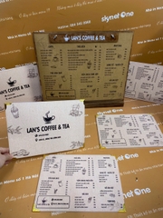 Combo Quầy Gỗ và Menu Cầm  _ Thiết Kế Không Gian Đậm Sáng Tạo _ Lan’s Coffee