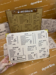 Combo Quầy Gỗ và Menu Cầm  _ Thiết Kế Không Gian Đậm Sáng Tạo _ Lan’s Coffee