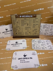 Combo Quầy Gỗ và Menu Cầm  _ Thiết Kế Không Gian Đậm Sáng Tạo _ Lan’s Coffee