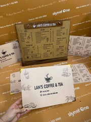 Combo Quầy Gỗ và Menu Cầm  _ Thiết Kế Không Gian Đậm Sáng Tạo _ Lan’s Coffee