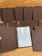 Menu Bìa Da Nâu Ép Chìm Đinh Tán Trong _ Nâng Tầm Ẩm Thực _ Asia Viet Thai