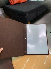 Menu Bìa Da Nâu Ép Chìm Đinh Tán Trong _ Nâng Tầm Ẩm Thực _ Asia Viet Thai