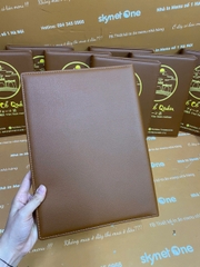Menu Bìa Da Nâu Gáy Còng _ Menu Đẹp Mắt, Gọi Món Dễ Dàng_ Phố Cổ Quán