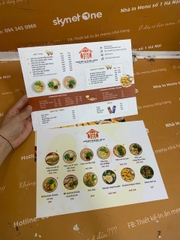 Menu nhựa 385 cầm tay + poster _ Thiết kế chạm cảm xúc_ Súp Cua My