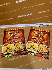 Menu nhựa 385 cầm tay + poster _ Thiết kế chạm cảm xúc_ Súp Cua My