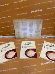 Ruột menu a3 + menu cầm tay gập đôi _ Charm