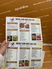 Menu nhựa pvc 4 lớp Hai lúa