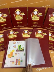 Menu bìa da đinh tán trong in UV _ Trọn hương vị, trọn thiết kế_  The L2 Village