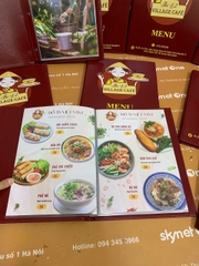 Menu bìa da đinh tán trong in UV _ Trọn hương vị, trọn thiết kế_  The L2 Village