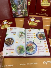 Menu bìa da đinh tán trong in UV _ Trọn hương vị, trọn thiết kế_  The L2 Village