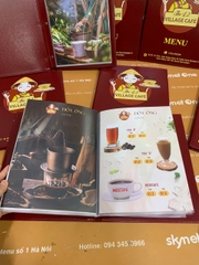 Menu bìa da đinh tán trong in UV _ Trọn hương vị, trọn thiết kế_  The L2 Village