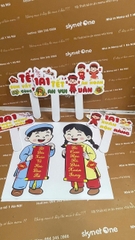 Hastag + đề can câu đối đỏ chúc tết _ Thiết kế đậm bản sắc dân tộc _ Tiệm Trà Cổ