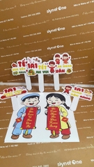 Hastag + đề can câu đối đỏ chúc tết _ Thiết kế đậm bản sắc dân tộc _ Tiệm Trà Cổ