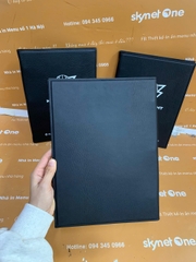 Menu bìa da in UV gáy còng + thẻ tích rượu _ Thẩm mĩ tinh thế, Thiết kế tinh xảo _ Heaven Light