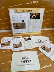Combo quầy gỗ A3 (gỗ màu vàng sáng) _ Thiết Kế Tinh Xảo _ Sol Coffee